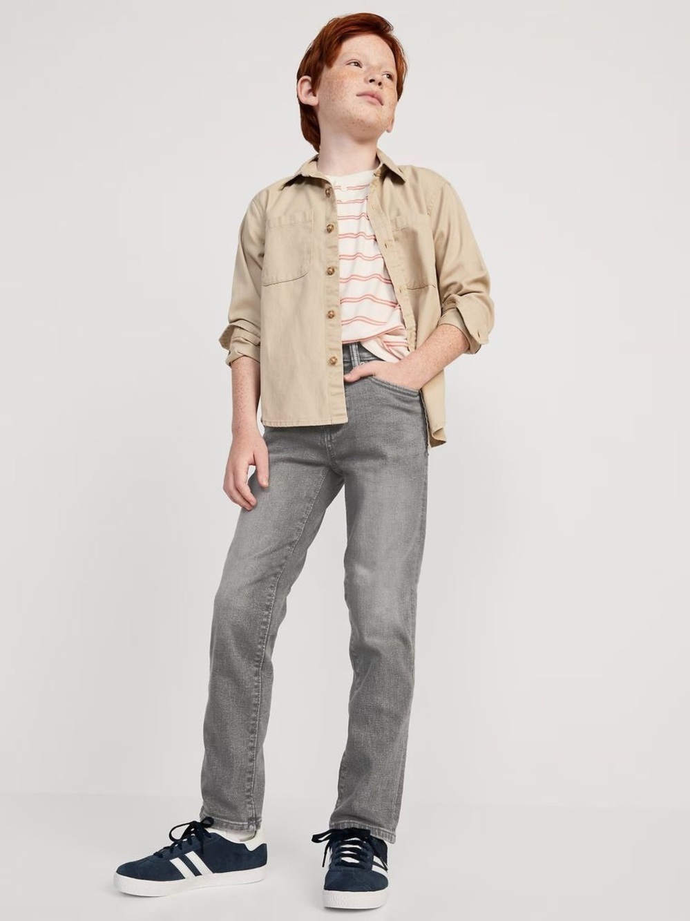 Old Navy Slim 360° Stretch Jeans for Boys in Gray Size 10 New Without Tags